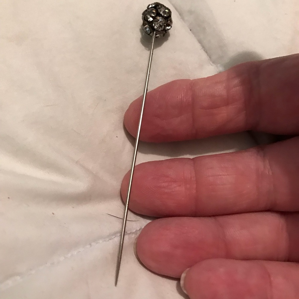 Vintage rhinestone hat pin